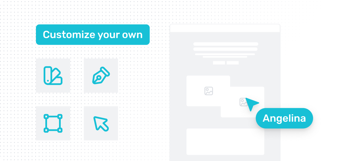 Diagram showing lead generation process with customization options