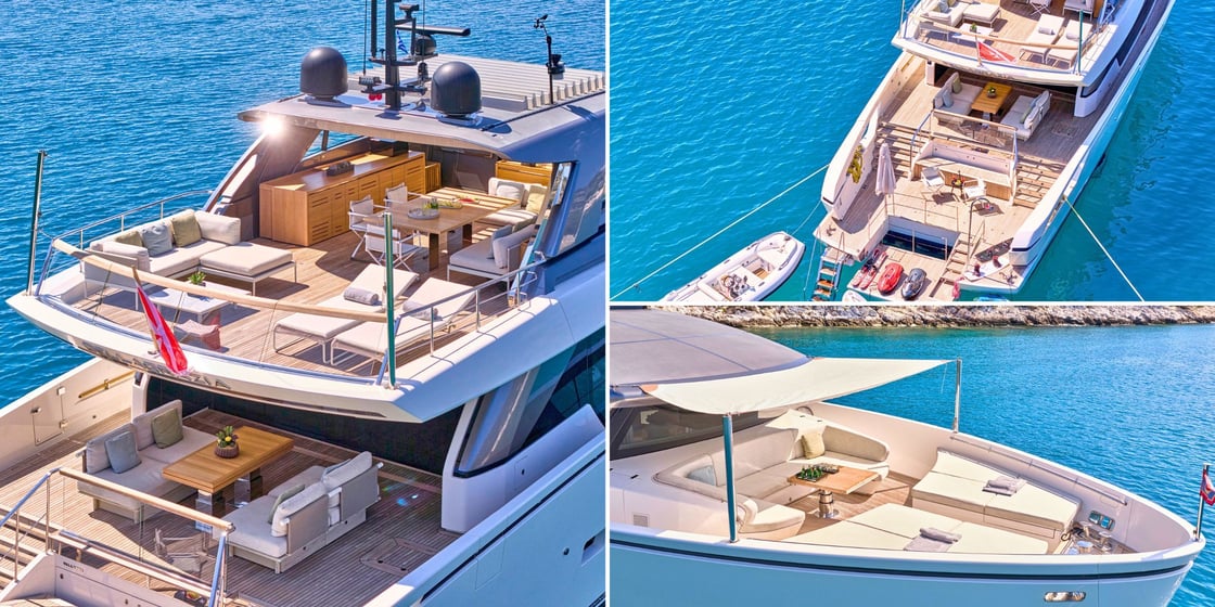 Charter Luxurious Sanlorenzo SX88 DELLAGRAZIA in Greece: Last High-Season Week Available