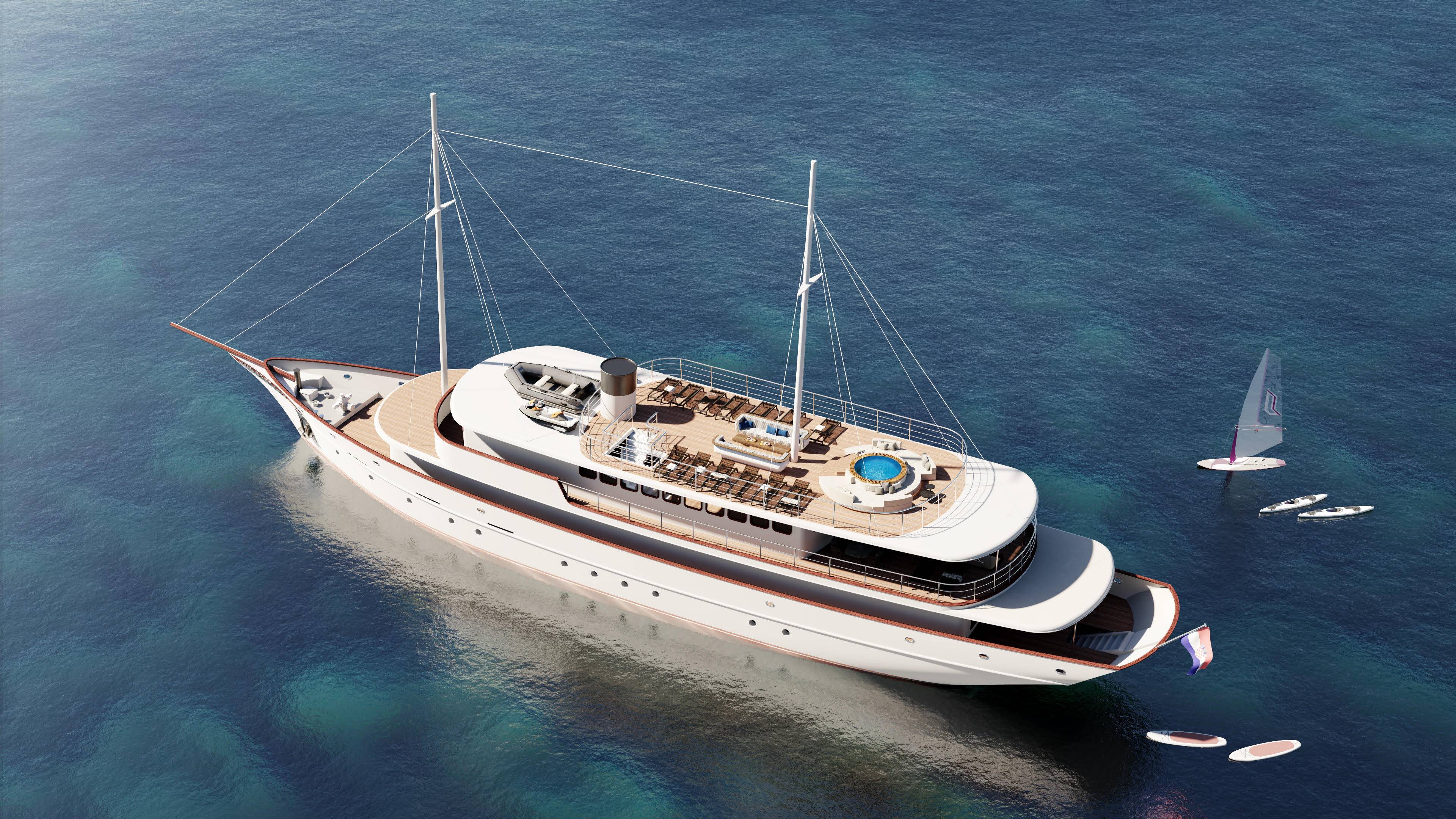 Bellezza — crewed motor sailer charter in Croatia